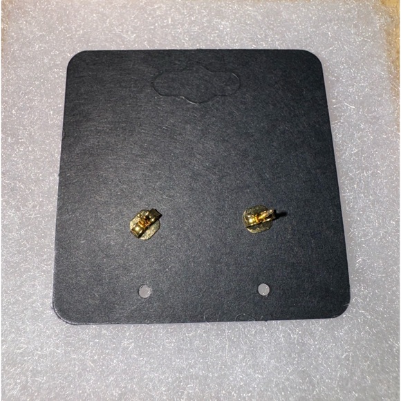 Gold Diamond Bumblebee Earrings - Picture 4 of 6